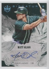 2018 Panini Diamond Kings DK Signatures Holo Blue 10/25 Matt Olson Auto 8kv