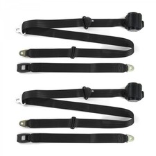 Chevy Nova 1975 - 1979 Standard 3pt Bk Retract Bucket Seat Belt Kit-2 Belts