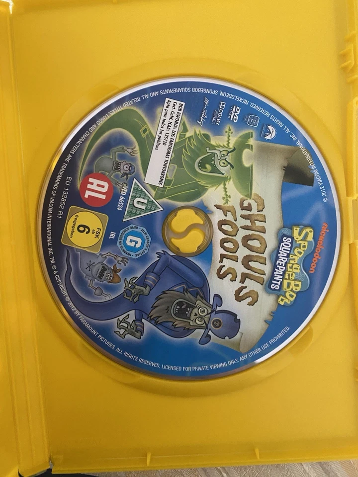 SpongeBob Squarepants Ghost Fools Nickelodeon DVD Movie Nearly New - Image 3 of 3