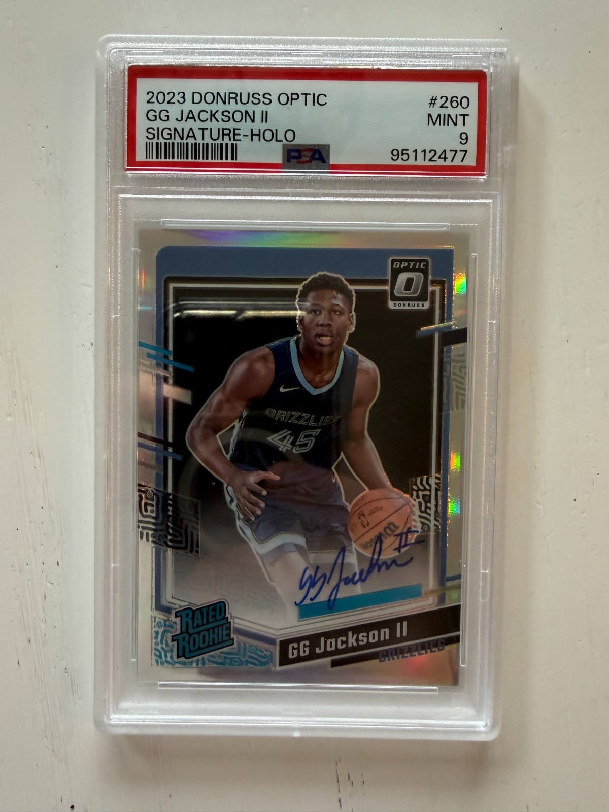 2023-24 Donruss Optic GG Jackson II Signature Holo Rated Rookie PSA 9 #260
