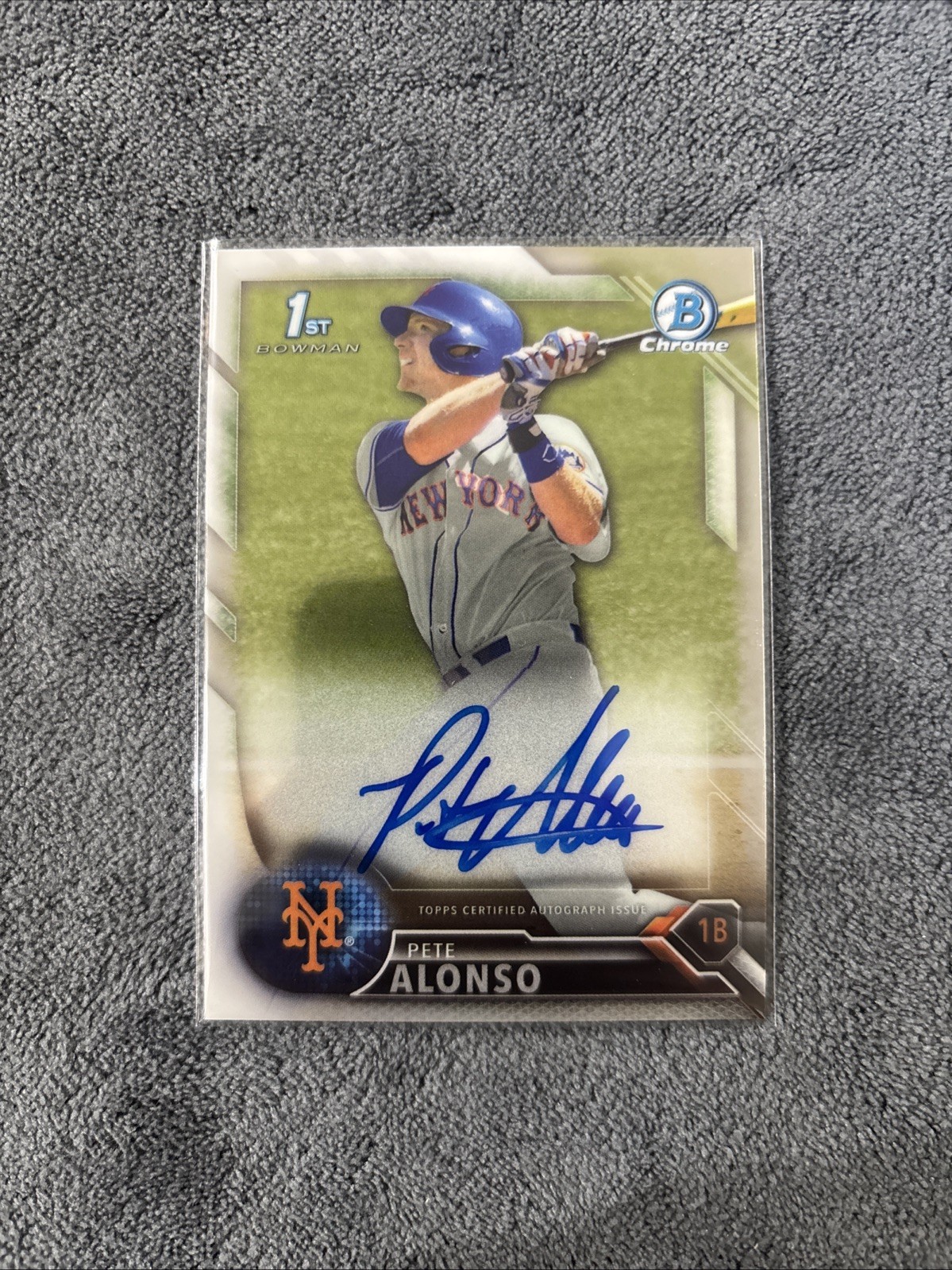 2016 Bowman Draft - Chrome Draft Pick Autographs Pete Alonso Refractor /499