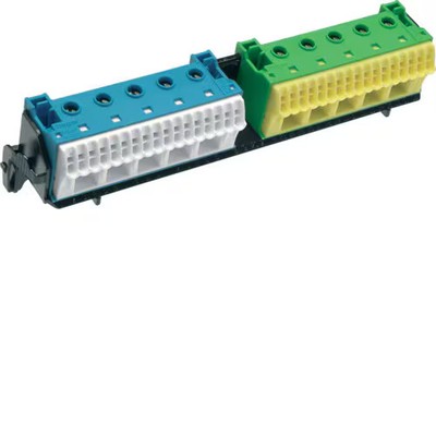 Hager FZ383 Träger mit 2x22 PE/N-Klemmen in Quick-Connect Technik, waagerechte A