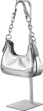 Purse Holder Handbag Display Stand: Silver Hanger Rack for Bags, silver