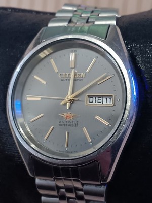 Vintage Automatic Armbanduhr Citizen  Eagle 7  in Edelstahl   Cal.8200   DayDate
