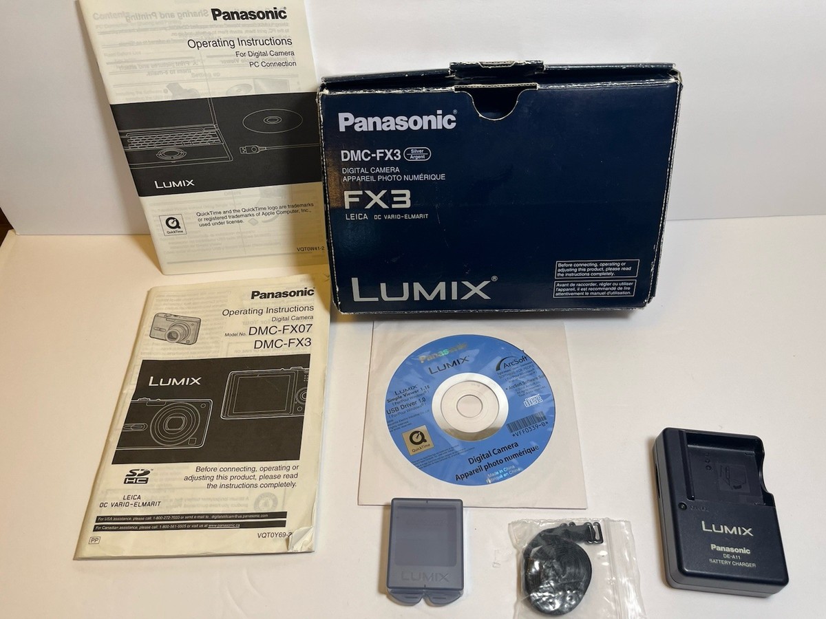 Panasonic LUMIX DMC-FX3 6.0MP Digital Camera - Silver for sale