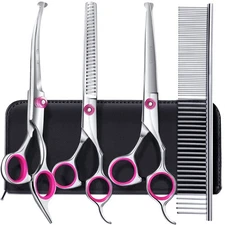 Gimars Dog Grooming Scissors Kit Professional 4CR with Safety Round Tip 5 in ...