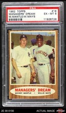 1962 Topps #18 Mickey Mantle Managers' Dream Giants / Yankees HOF PSA 6 - EX/MT