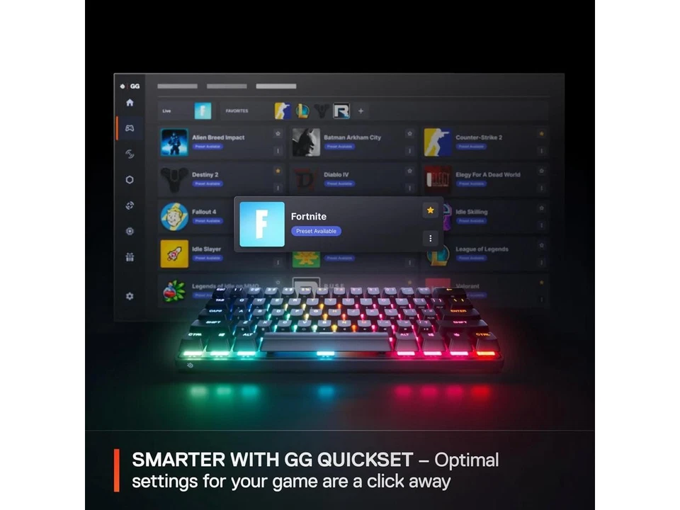 SteelSeries Apex Pro Mini Gen 3 Gaming Keyboard - OmniPoint 3.0 HyperMagnetic - Image 4 of 4