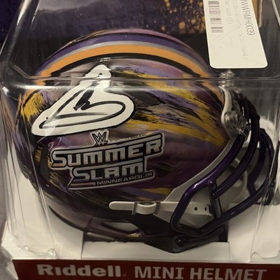 2026 WWE Summerslam Underwraps Mini Helmet Art /1 Aj Styles Auto