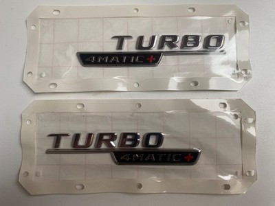 MERCEDES AMG Turbo 4MATIC+ SCHRIFTZUG EMBLEM KOTFLÜGEL Logo links rechts NEU