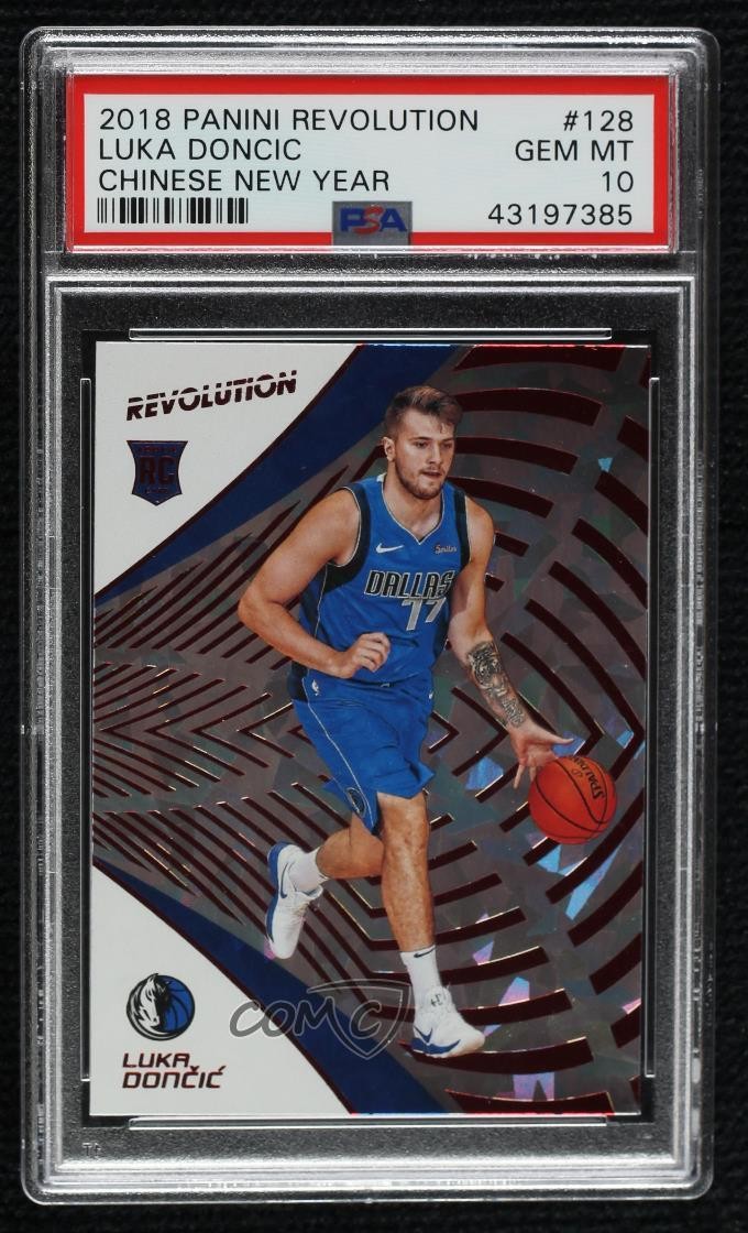 2018-19 Panini Revolution Chinese New Year Luka Doncic #128 PSA 10 GEM MT 0n09