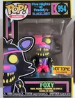 FNAF Blacklight Funko Pop Set 2 Freddy & Foxy Hot Topic five nights at Freddys