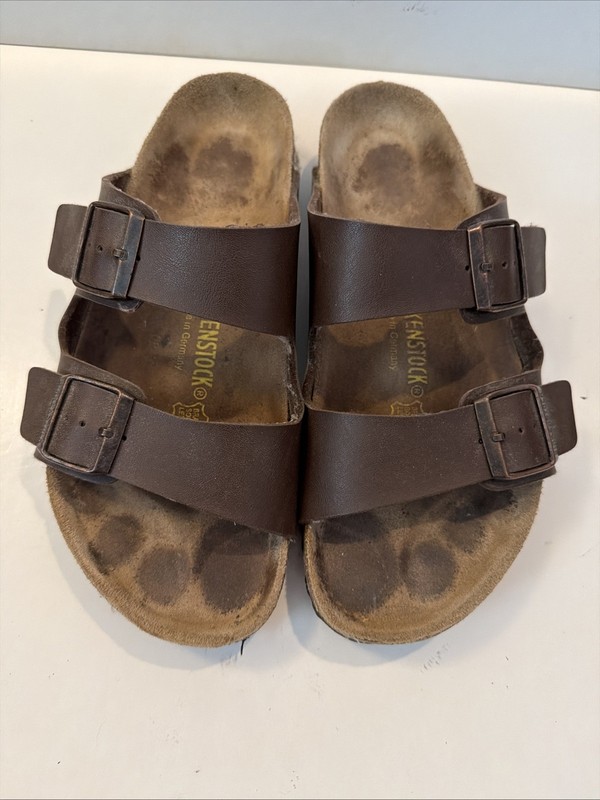 Birkenstock Men's Sz 41 Dark Brown Made In Germany, great condition