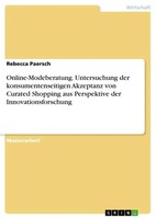 Rebecca Paersch | Online-Modeberatung. Untersuchung Der Konsumentenseitigen...