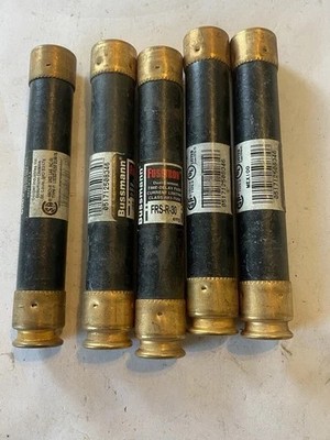 Lot of 5 MIXED BRANDS FRS-R-30 Dual Element Time Delay Fuse 30A 600V R-180