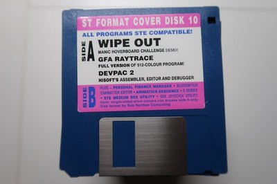 Atari ST ~ ST Format Magazin Cover Disk 10 Wipe Out getestet & funktionsfähig