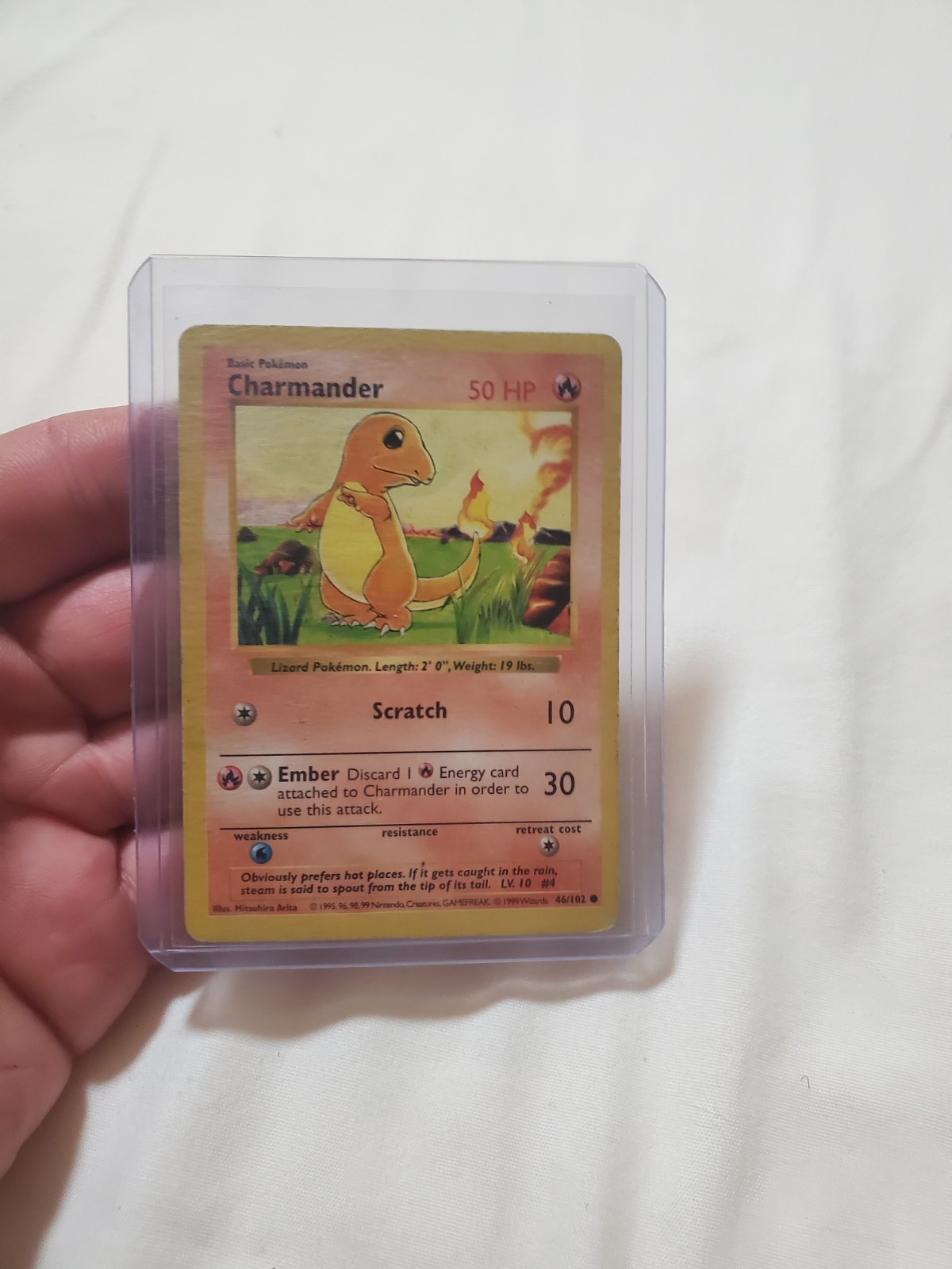 Pokémon TCG - CHARMANDER - SHADOWLESS - 46/102 - BASE SET (1999) - WOTC - MP