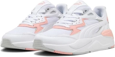 Puma X-Ray Trainers Sneakers Sports Shoes Gym Running Netball White Sizes 5 6