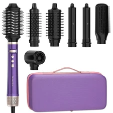 7-in-1 Hair Dryer Brush & Hair Styler, Fast Drying Blow Dryer & Curling Styling
