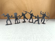 Set of 6 Vintage Soviet Toy Soldiers Indians USSR collectible children's figures