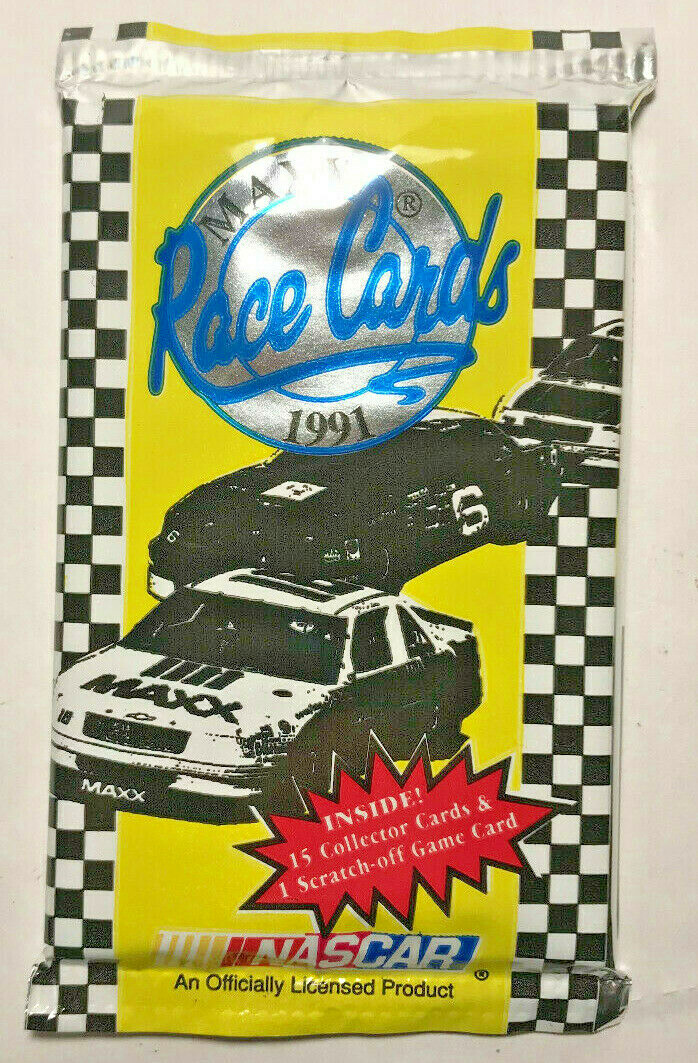 1991 Maxx Race Racing Cards, 1 Sealed Wax PACK From Wax Box, 15
