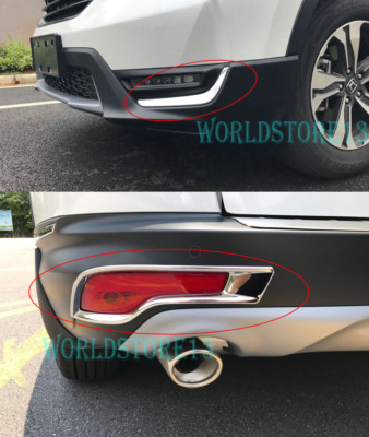 For Honda CR-V CRV 2017 18 2019 Front+Rear Fog Lamp light Cover