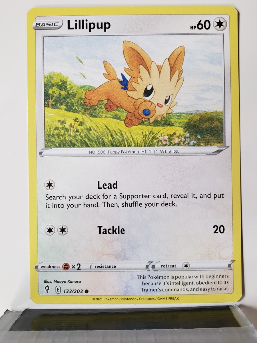 naoyo kimura pokemon cards Lillipup 133/203 NM - Evolving Skies Pokemon Card