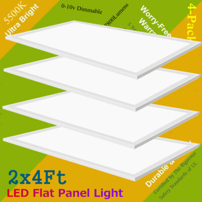 2x4 Feet Panel Troffer Edge-Lit Flat 5000k Energy Efficient LED Light 24x48-Inch