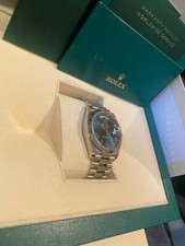 ROLEX 18K WHITE GOLD PRESIDENT DAY DATE 40 228239 C. 2025 Blue Roman Dial 40mm 2