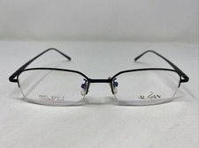 ALAN A801 52-17-138 Black Metal Half Rim Fashion Eyeglasses Frame PJ55