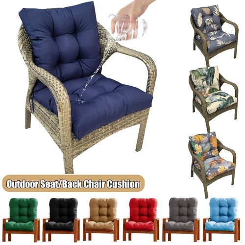 One-Piece Outdoor Chair Cushion Waterproof Sunscreen Square Patio Back Chair Mat - Picture 6 of 82