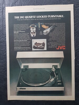 JVC Quartz-Locked Turntable Promo Print Advertisement Vintage 1979