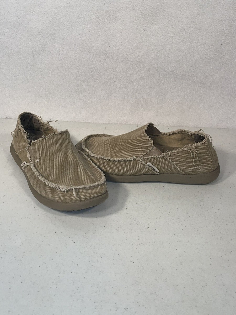 Crocs Santa Cruz, Slip on's. Men's 7 Khaki Loafers. Art No: 11037
