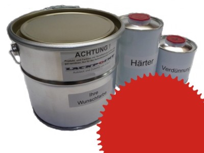 7 Liter Set 2K Automotive Paint Ral 2002 Blood Orange Matte No Clear Lackpoint