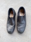 Black Leather Men's Size 7.5 Slip On Dress Shoes — photo 3
