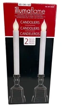 Brand New Illumaflame LED Natural Flame Candoliers w/Window Suction Cups