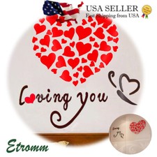 Living Room 3D Love Rose Heart Wall Murals Bedroom Decal Stickers DIY Decor US