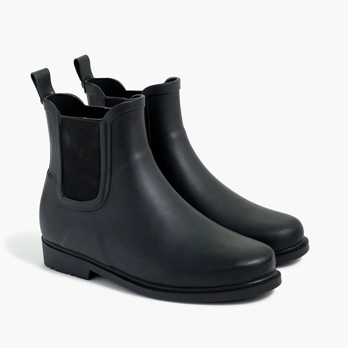 New JCREW Size 6 Chelsea Rain Boots in Black