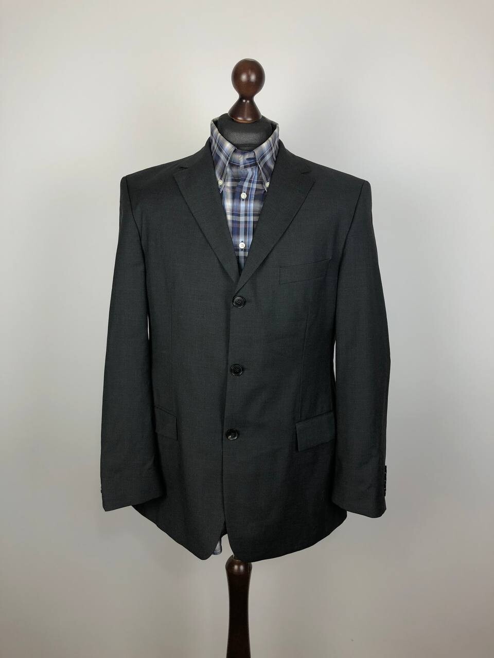 HUGO BOSS Classic Wool Blazer Jacket Gray thumbnail 3