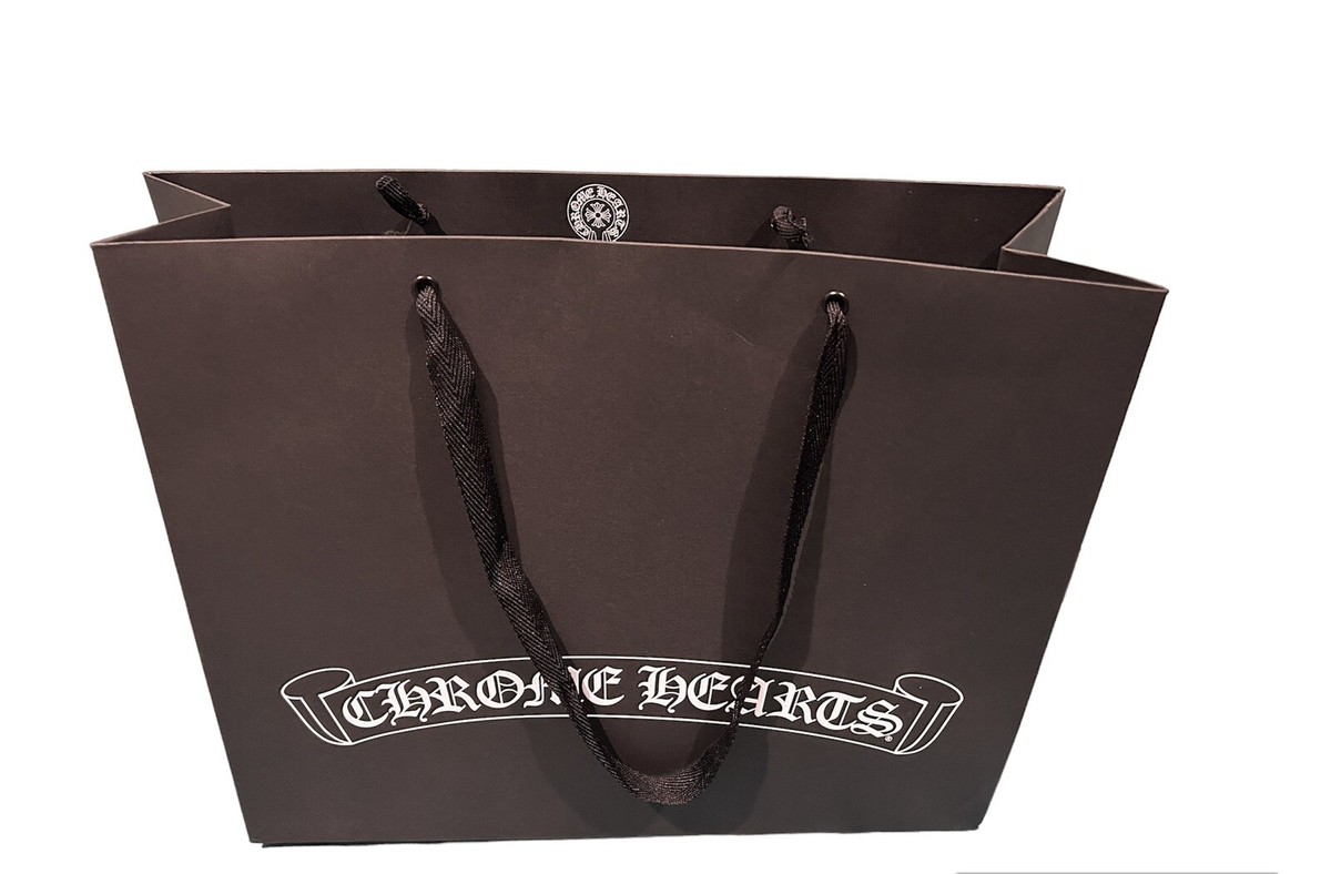 Chrome hearts black and white medium shopping bag/gift bag