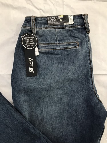 Apt 9 Trouser Jeans Size 8 Mid Rise 