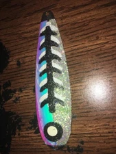 High Percentage Salmon Trolling Spoon With Hyper Vis Tape Not Paint 4 3/4”