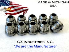 AN10, 10AN MALE BILLET 1018 MILD STEEL WELD ON / WELD IN FITTING BUNG QTY:10