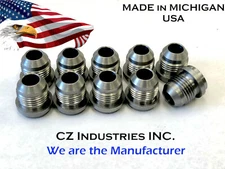 AN10, 10AN MALE BILLET 1018 MILD STEEL WELD ON / WELD IN FITTING BUNG QTY:10