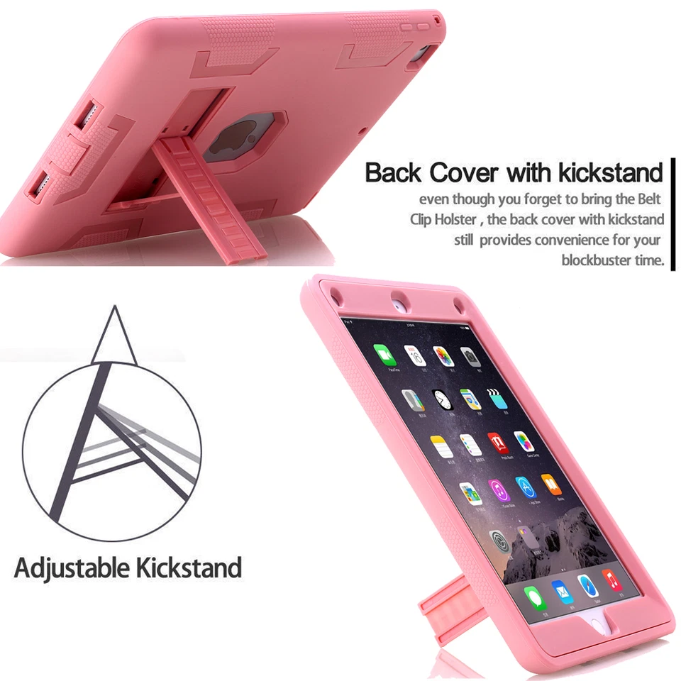 Shockproof Heavy Duty Stand Case Cover For iPad 6th/5th/mini 4/Air 1/2/Pro 12.9" - Image 4 of 4
