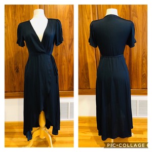 honey punch solid wrap dress