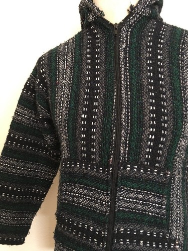 Cremallera Completa Sudadera con capucha de punto poncho surf Mexicano ~  Azul/Gris/Verde/Blanco ~ pequeña ~ Surf | eBay