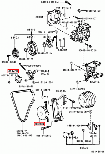 Genuine LandCruiser FZJ80 FZJ79 FZJ78 FZJ76 1FZ Air Conditioner Idler Pulley - Picture 16 of 20