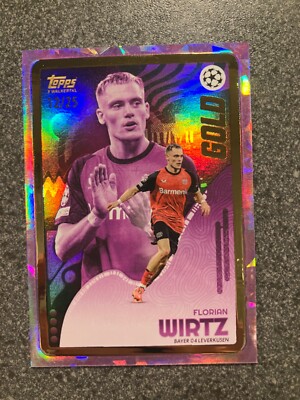 Topps Gold UCC 24/25 Florian Wirtz /25 Purple Gold Bayer Leverkusen numbered /25