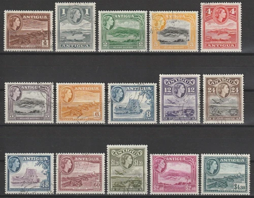 ANTIGUA 1953/62 SG 120a/134 USED